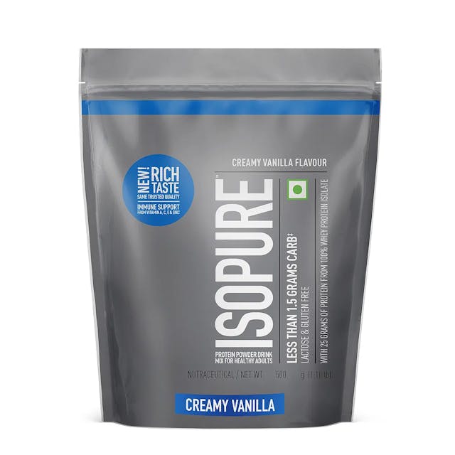 Isopure 100% Whey Isolate Protein Creamy Vanilla, With Vitamins for Immune support, Lactose & Gluten-Free, Vegetarian protein for Men & Women