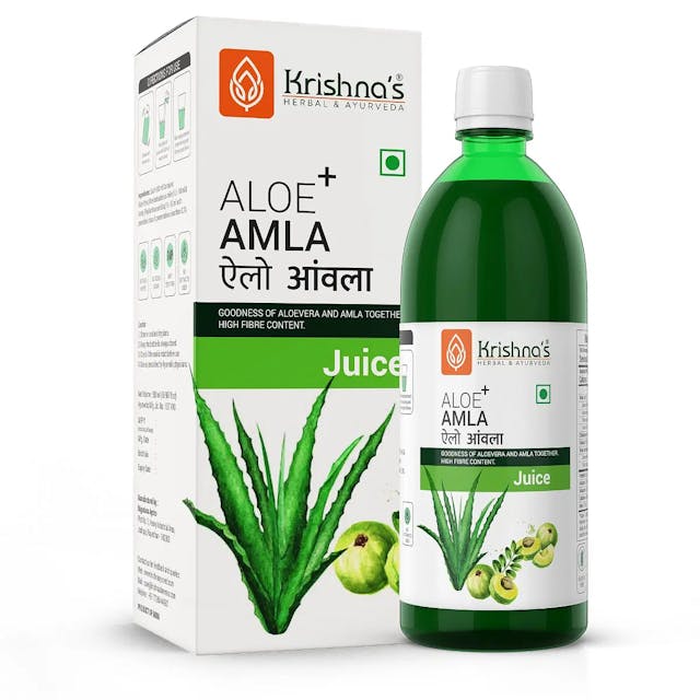 Krishna's Aloe Vera Amla Mix Juice - 1000 ml | A Perfect Mix for Healthy Skin…