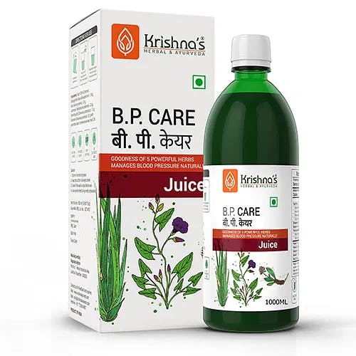 Krishna's BP Care Juice -1000 ml | Ayurvedic way to manage BP & Cholesterol Level with Sarpgandha, Shankhpishi & 4 natural herbs…
