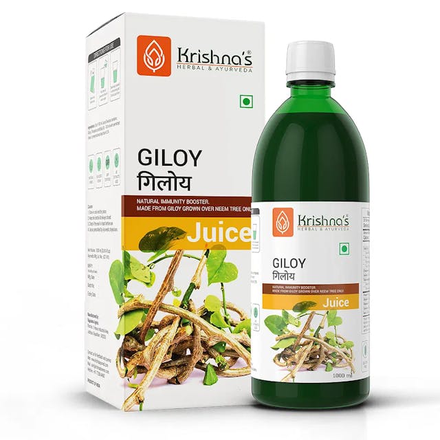 Krishna's Giloy || Geloy Swaras || Guduchi Juice Immunity Booster - 1000 ml (1L(Pack Of 1)