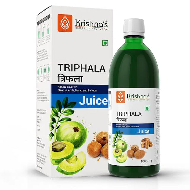 Krishna's Triphala Juice - 1000 ml | Natural Laxative | Enriched with Amla, Harad, Baheda | Improves Digestion…