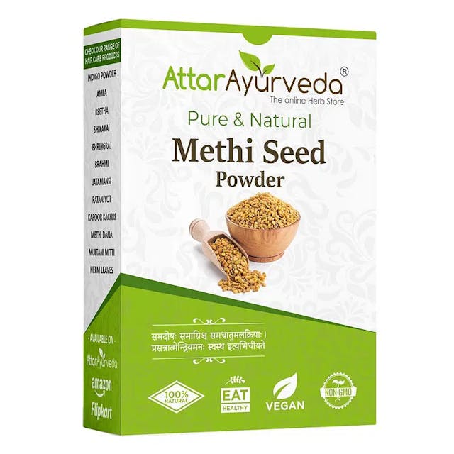Attar Ayurveda Methi Seed Powder For Hair Growth - 200 g | Fenugreek Powder