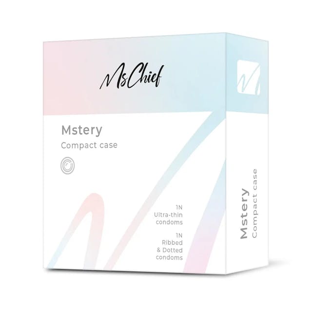 MsChief Mstery Compact Case| Compact Carrying Case for Condoms| Fits 2 Condom Foils
