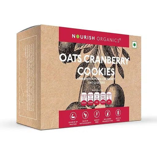 Nourish Organics Oats Cranberry Cookies (Pack of 5x2) - Wheat-Free