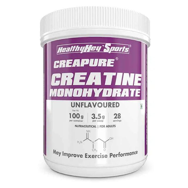 HealthyHey Sports Creapure - Creatine Monohydrate - Unflavoured - 100gm