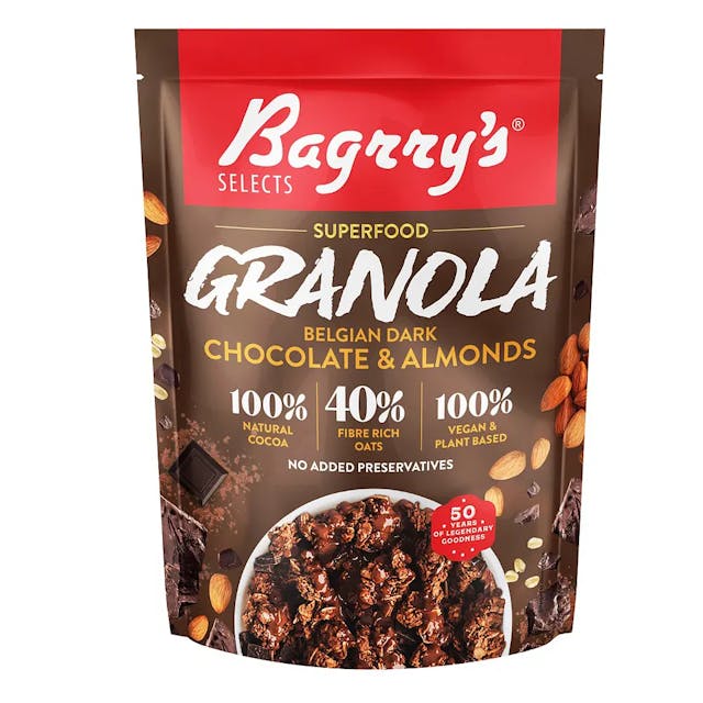 Bagrry’s Granola Belgian Dark Chocolate & Almonds   400GM