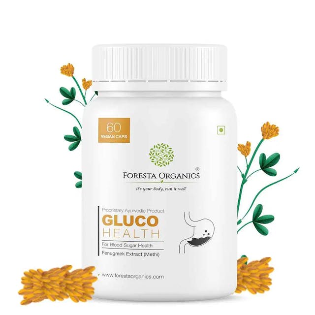 Foresta Organics Gluco Health with Finest Fenugreek Extract (Methi) 60 Capsules