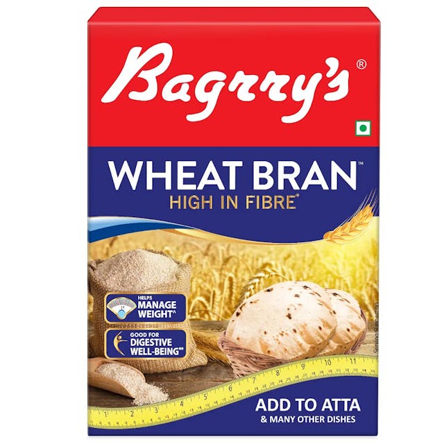 Bagrry's Wheat Bran 500 gm Box| High in Fibre & Protein | Helps Reduce Cholesterol & Manages Weight | Good Digestive Health