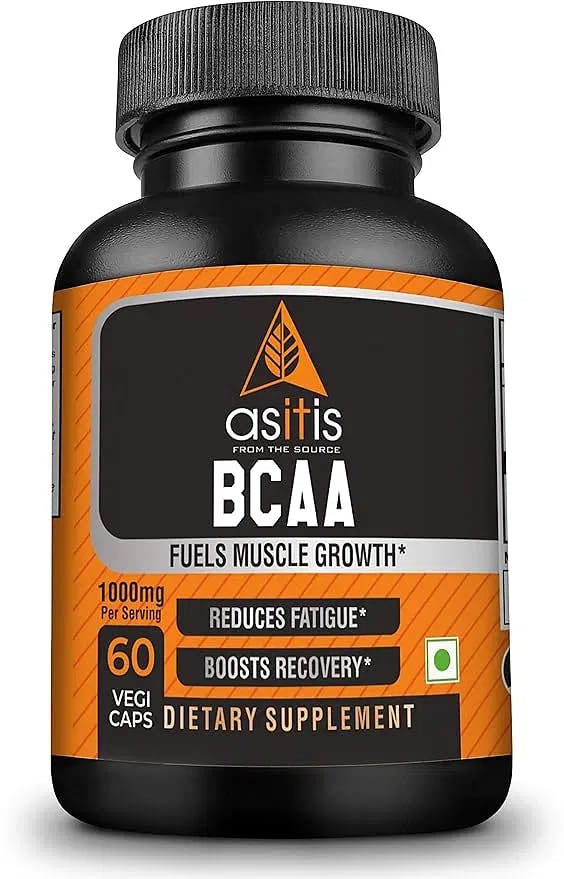 AS-IT-IS Nutrition BCAA 1000mg per serving, 30 Servings | 60 Capsules| Reduces Fatigue & Boosts Muscle Growth | Zero Fillers | Lab-Tested