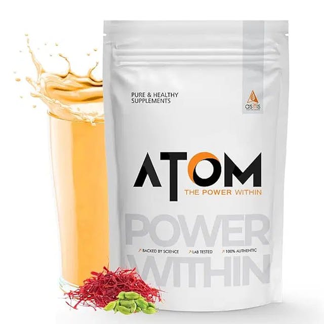 AS-IT-IS ATOM Weight Gainer 1kg | 61.1g Carbs & 8.8g Proteins | Easy Source of Weight-Gaining Calories | Boosts Workout Performance | Kesar Elaichi Flavor