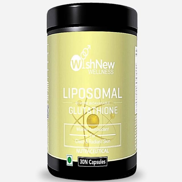 WishNew Wellness LIPOSOMAL GLUTATHIONE, 30 Vegetarian Capsules | Advanced 4x Bioavailable Formula | Serving Size: 1 Veg Capsule Daily