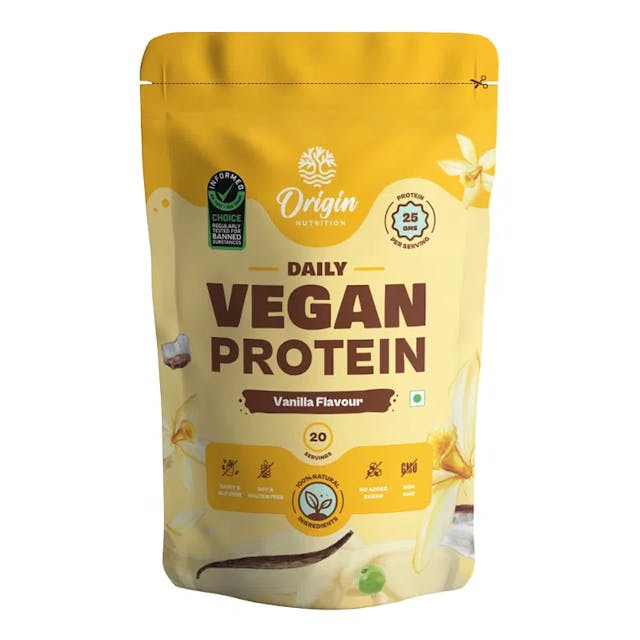 Origin Nutrition 100% Vegan Plant Protein Powder Vanilla Flavour