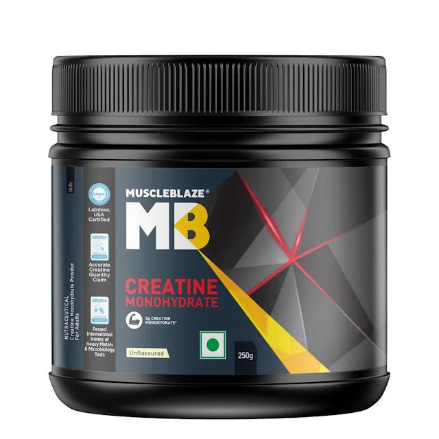 MuscleBlaze MB Creatine Monohydrate, India's Only Labdoor USA Certified Creatine