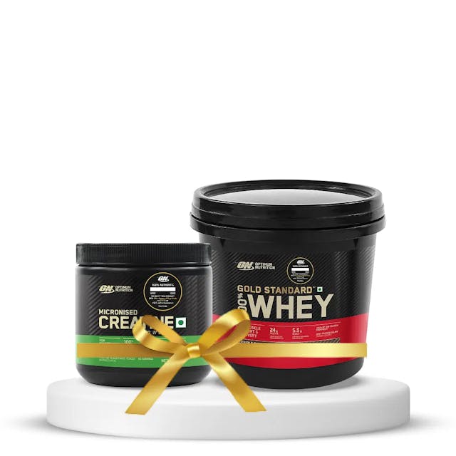 Optimum Nutrition (ON) Gold Standard 100% Whey Protein Powder 4 Kg (Double Rich Chocolate) & Optimum Nutrition (ON) Micronized Creatine Powder - 250 Gram, Unflavored. (Combo)