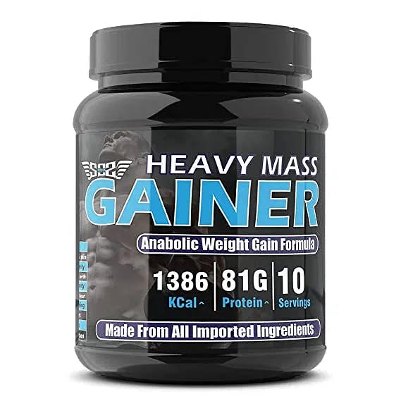Weight Gainer High Protein Powder by SOS Nutrition for Heavy Mass, 81G Protein, Added Multivitamins, Digestive Enzymes, Rich Chocolate Mass Gainer