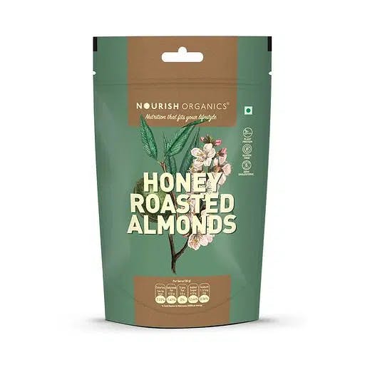 Nourish Organics Honey Roasted Almonds 100Gr (Pack of 1)