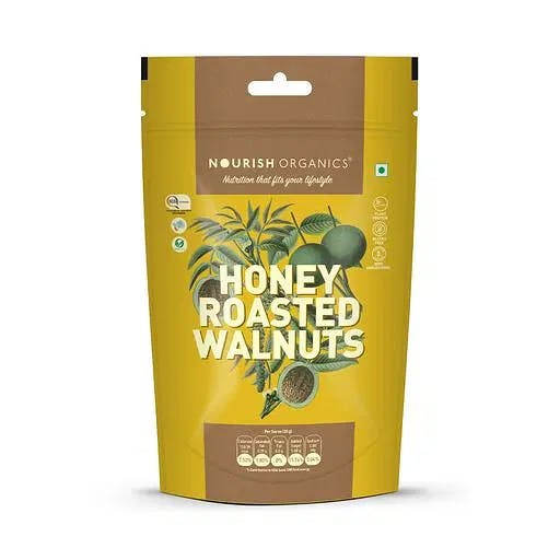 Nourish Organics Honey Roasted Walnuts 100Gr (Pack of 1)