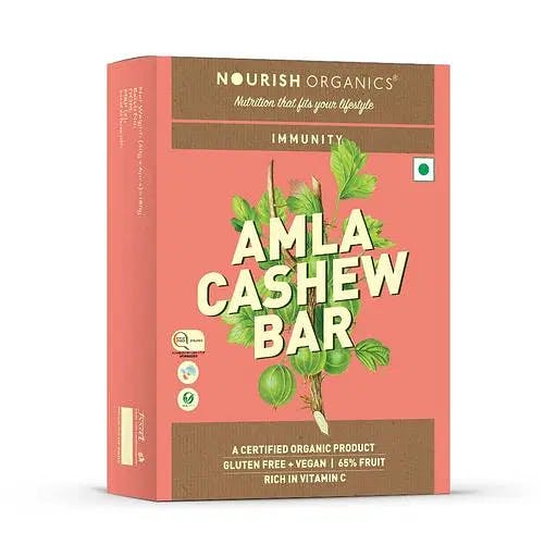Nourish Organics Amla Bar (Amla Cashews Bar), 30g (Pack of 6)