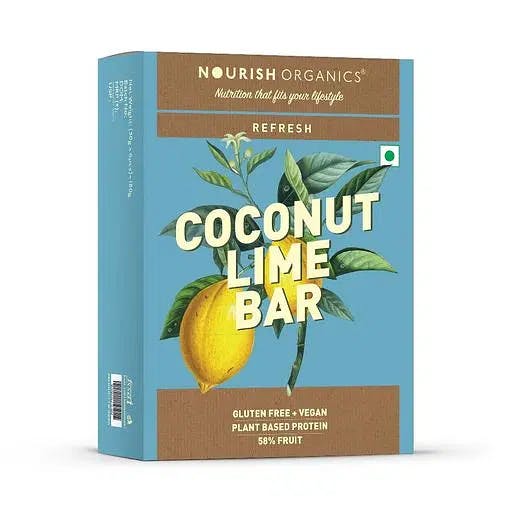 Nourish Organics Lime Chia Bar (Coconut Lime Bar), 30g (Pack of 6)
