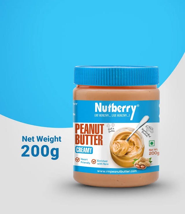 Nutberry Peanut Butter Classic Creamy | 510gm | 125g Protein   |Cholesterol Free, Gluten Free | No Hydrogenated Oil | Zero Trans-Fat 